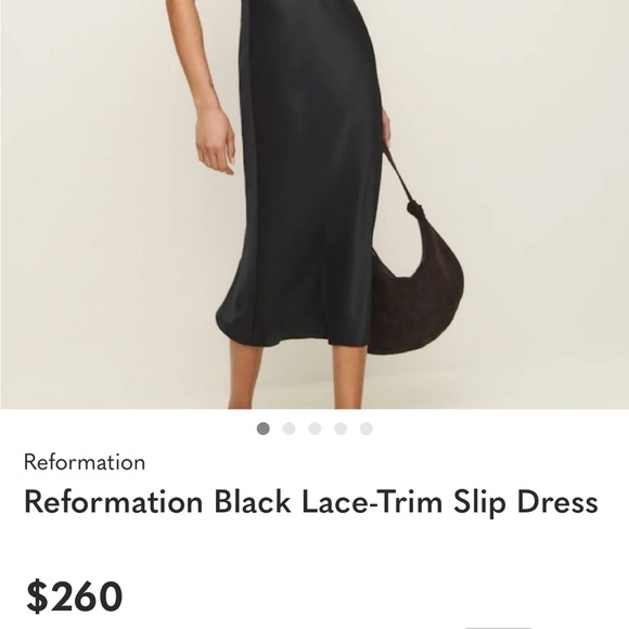 Reformation NEW Nora Silk Slip Dress Women's size XS  100% Silk Elegant Black - Picture 7 of 9
